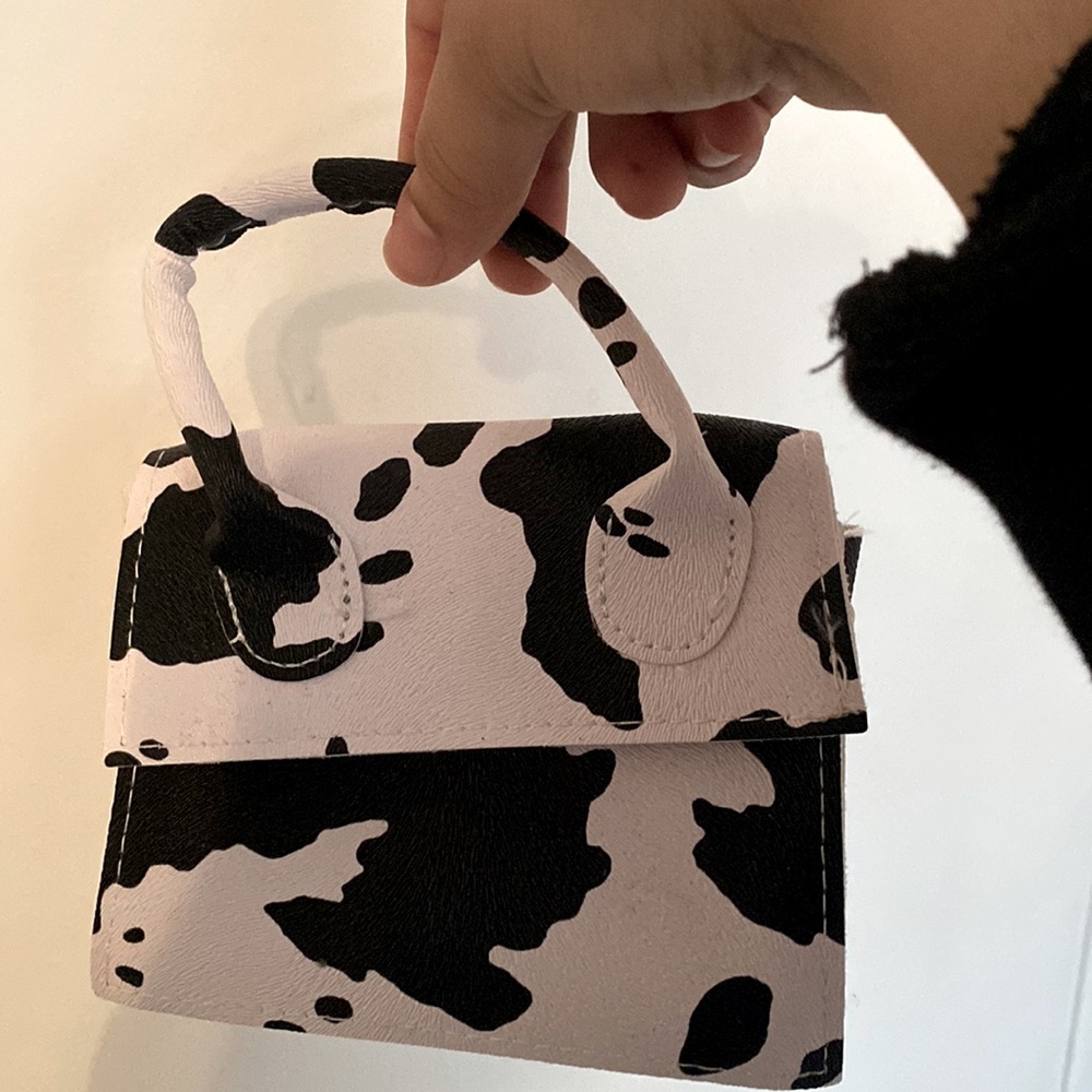 Mini cow print bag